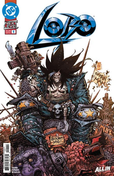 Cover art for Lobo #1 comic book by Jorge Corona, published by DC Comics, featuring vivid illustration of Lobo character.