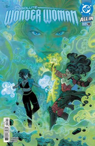 DC Comics Wonder Woman comic book cover #18 featuring artwork by Hayden Sherman, showcasing Wonder Woman in action.