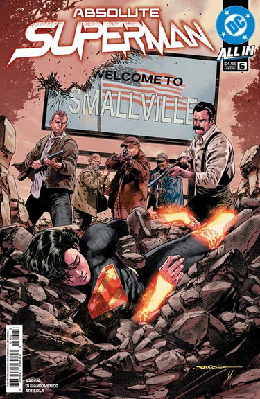DC Comics Absolute Superman #6 third printing comic book cover featuring Superman in a dynamic action pose.