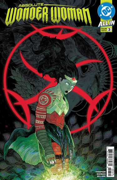 DC Comics Wonder Woman comic book, Absolute Wonder Woman #3 fifth printing, featuring Wonder Woman in her iconic costume.