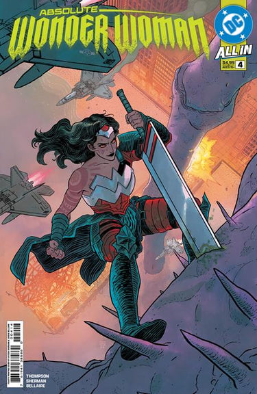 DC Comics Absolute Wonder Woman #4 fourth printing comic book featuring Wonder Woman in a dynamic action pose.