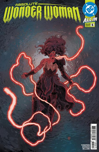 DC Comics Absolute Wonder Woman #5 third printing comic book featuring Wonder Woman in a dynamic action pose.