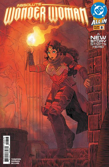 DC Comics Absolute Wonder Woman #8 third printing comic book featuring Wonder Woman in her iconic costume.