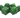 Green Rune Dice set by Old School Dice featuring magical rune symbols for RPG gaming, arranged on a clean white background.