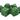 Green Rune Dice set by Old School Dice featuring magical rune symbols for RPG gaming, arranged on a clean white background.