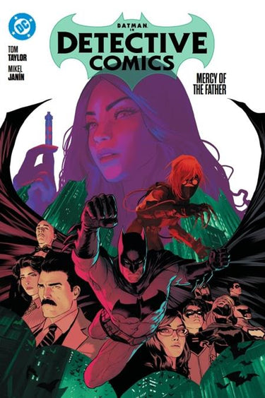 DC Comics Batman Detective Comics 2024 TP Vol 01 Mercy Of The Father graphic novel cover with Batman in a dark cityscape.