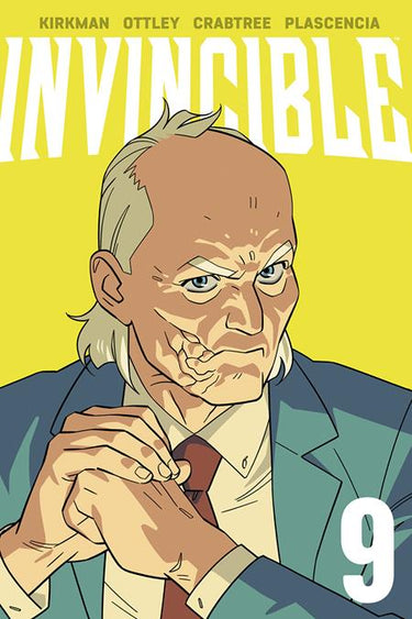 Cover of Invincible Volume 9 graphic novel by Image Comics, featuring illustrated superhero artwork and bold title text.