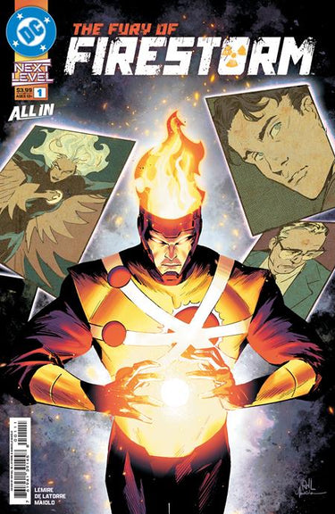 DC Comics Fury of Firestorm #1 comic book cover featuring artwork by Rafael De Latorre, showcasing Firestorm in action.