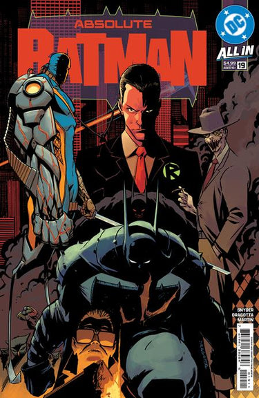 Comic book cover featuring Batman from DC Comics, Absolute Batman #19 Cover A by Nick Dragotta, with dark and dynamic artwork.
