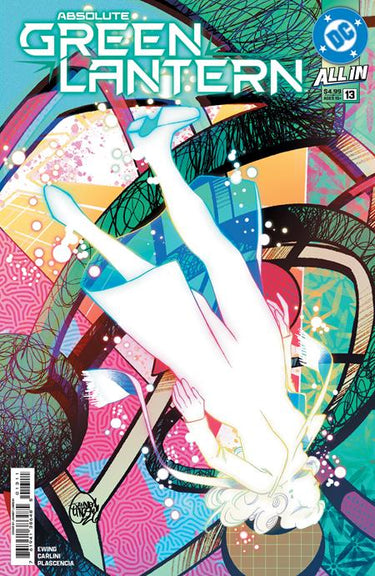 Green Lantern comic book issue 13 cover A featuring artwork by Jahnoy Lindsay from DC Comics, showcasing Green Lantern in action.