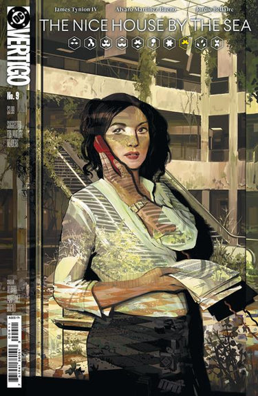 Comic book cover for "Nice House By The Sea #9" by Alvaro Martinez Bueno, published by DC Comics, featuring seaside scenery.