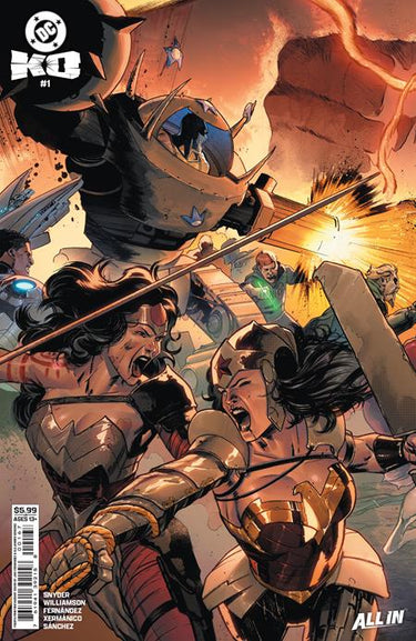 DC K.O. #1 comic book cover featuring Javi Fernandez artwork, Connecting Card Stock Variant, Fourth Printing, issue 5.