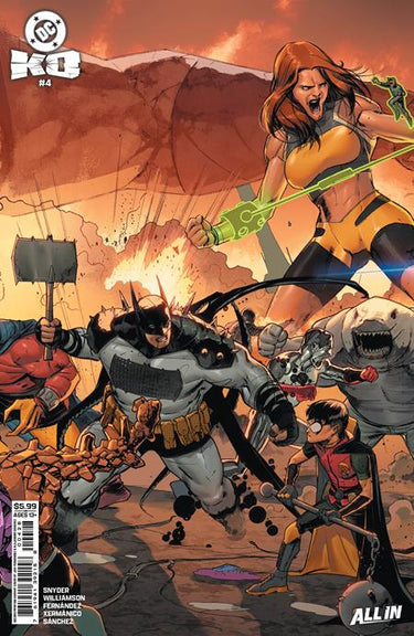 DC K.O. #4 comic book by DC Comics, Second Printing, Cover B featuring Javier Fernandez artwork, connecting card stock variant.