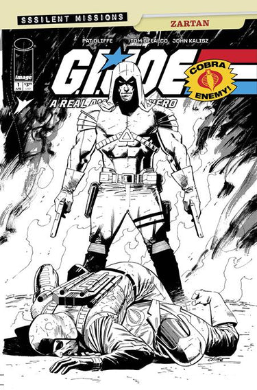 Gi Joe A Real American Hero Sssilent Missions Zartan #1 (One Shot) Cvr C Inc 1:10 Pat Olliffe B&W Var