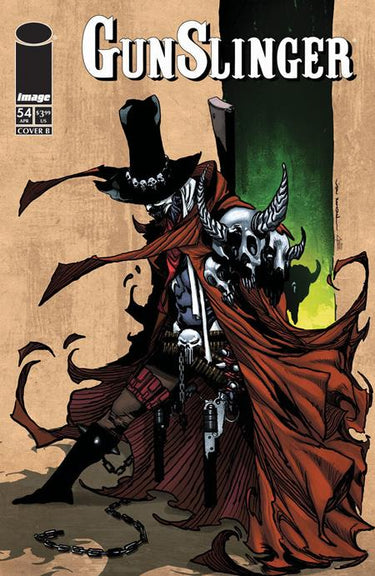 Comic book cover image for Gunslinger Spawn #54 Variant B by Von Randal from Image Comics featuring detailed artwork.