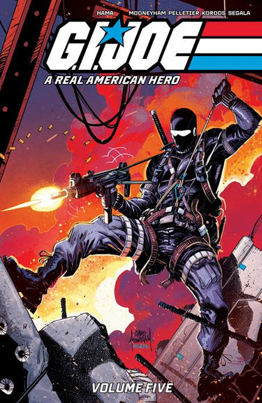 Graphic novel cover featuring G.I. Joe: A Real American Hero Vol 5, illustrated by Chris Mooneyham, published by Image Comics.