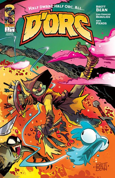 Dorc #1 4th printing comic book cover by Brett Bean, published by Image Comics, featuring artwork and character illustrations.