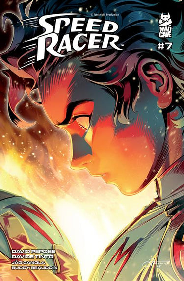 Speed Racer #7 comic book cover featuring artwork by Alessio Zonno, published by Mad Cave Studios.