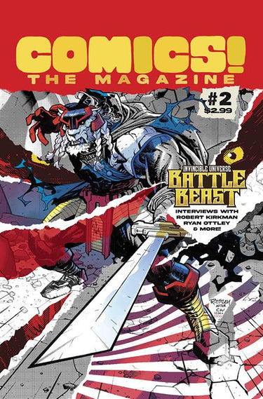 Colorful comic book cover of Comics The Magazine #2 by Prana Publishers featuring dynamic illustrations and bold typography.