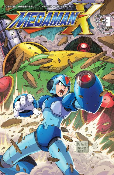 Comic book cover of Mega Man X #3, cover C by Marcelo Matere, published by UDON Entertainment, featuring vibrant artwork and character design.