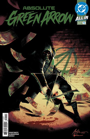 Cover of Absolute Green Arrow #1 comic book by DC Comics featuring Green Arrow and Rafael Albuquerque's artwork.