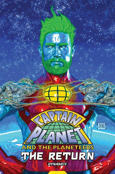 Pre-order graphic novel "Captain Planet The Return" by DYNAMITE Entertainment featuring colorful comic book cover art.