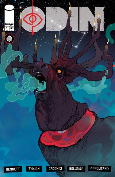 Comic book cover of Odin #1 of 9 by Christian Ward, published by Image Comics, featuring dynamic fantasy artwork.