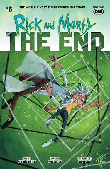 Comic book cover for Rick and Morty The End #6, variant by Tom Fowler, published by Oni Press, featuring Rick, Morty, and sci-fi art.