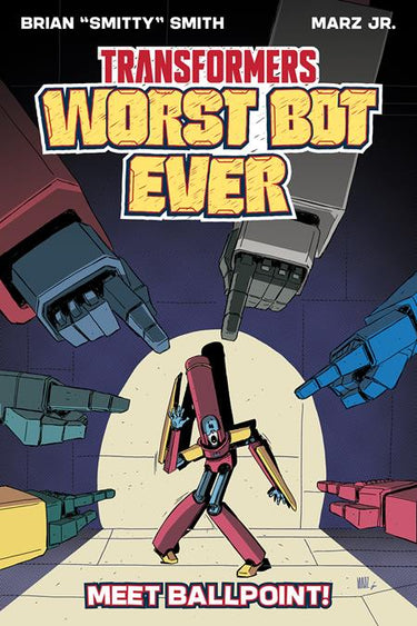 Transformers Worst Bot Ever TP graphic novel by Image Comics, featuring illustrated cover art with Transformers characters.