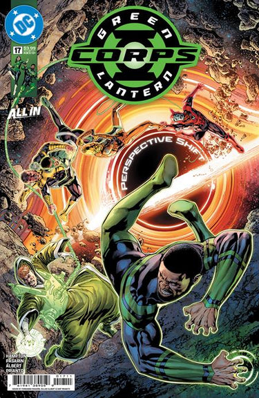 Green Lantern Corps #17 comic book cover featuring artwork by Fernando Pasarin and Oclair Albert, published by DC Comics.
