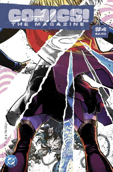 Cover of Comics The Magazine #4 featuring Supergirl and Lobo, illustrated by Jorge Corona, published by Prana Publishers.