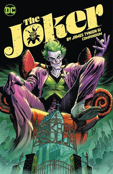 DC Comics The Joker by James Tynion IV compendium graphic novel, featuring detailed cover art of the iconic villain.