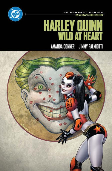 Harley Quinn Wild At Heart graphic novel by DC Comics, featuring colorful comic book cover art with Harley Quinn character.