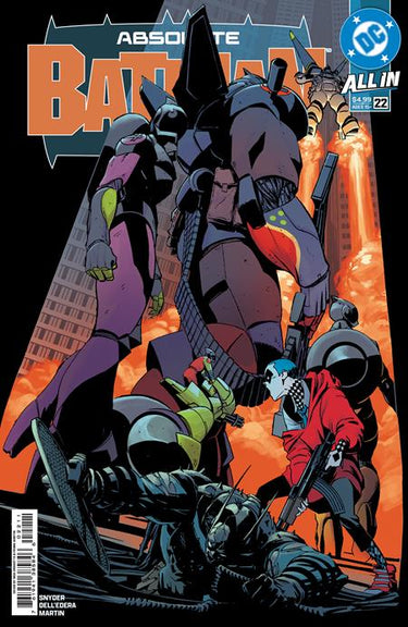 Pre-order DC Comics Absolute Batman #22 Cover A featuring artwork by Nick Dragotta, showcasing Batman in action.