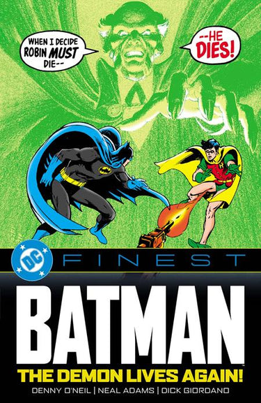 Pre-order graphic novel DC Finest Batman the Demon Lives Again TP featuring Batman and demon artwork from DC Comics.