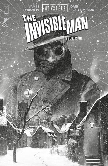 Universal Monsters The Invisible Man #1 (Of 4) Cvr D Inc 1:25 Joshua Middleton Classic Horror B&W Var