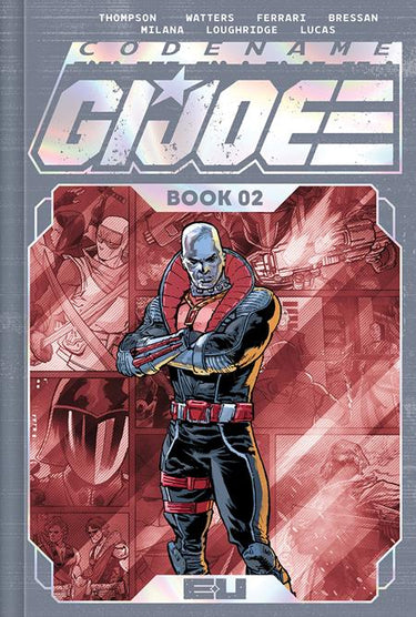 Cover of Codename Gi Joe Deluxe Edition HC graphic novel by Image Comics, featuring spot foil artwork by Bressan and Lucas.