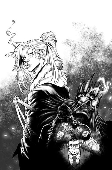 Valhallaw #2 of 5 Cvr C Inc 1:20 Pedro Rm Andreo B&W Var MR
