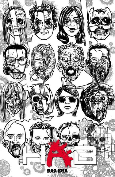 Hab #5 of 5 Cvr D David Lapham Bw Infected Skulls Var