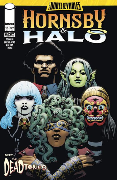 Hornsby & Halo #16 comic book from Image Comics featuring cover art by Peter Snejbjerg and John Kalisz, with colorful illustrated characters.