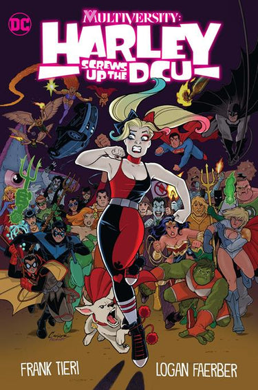 DC Comics graphic novel "Multiversity: Harley Screws Up the DCU" cover featuring vibrant comic book artwork.