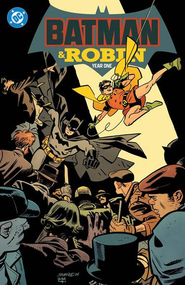 DC Comics Batman & Robin Year One graphic novel cover featuring Batman and Robin in a dynamic action pose.