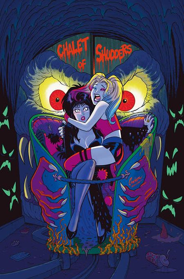 Harley Quinn X Elvira #1 Cvr R Inc 1:20 Amanda Conner Foil Virgin Var