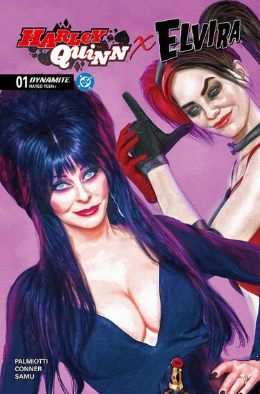 Harley Quinn X Elvira #1 Cvr Y 1 in 10 Mark Spears Pink Foc Bonus Variant - State of Comics