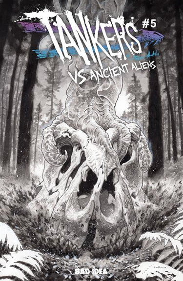 Tankers vs Ancient Aliens #5 (Of 5) Cvr D Inc 1:20 Lewis Larosa B&w Var