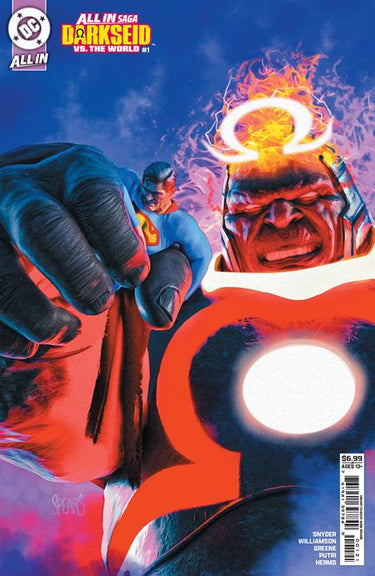 DC Comics pre-order comic cover featuring Darkseid vs the World, illustrated by Mark Spears, on card stock variant, issue #1.