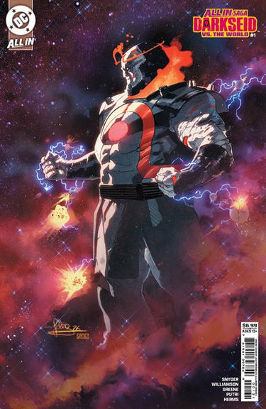 DC Comics Pre-Order Comic: All in Saga Darkseid vs the World #1 Javi Fernandez Card Stock Variant cover artwork