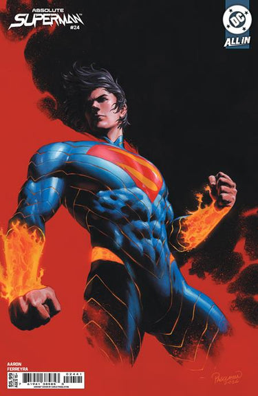 DC Comics Absolute Superman #24 Cover D Carlo Pagulayan card stock variant comic book featuring Superman in dynamic action pose.