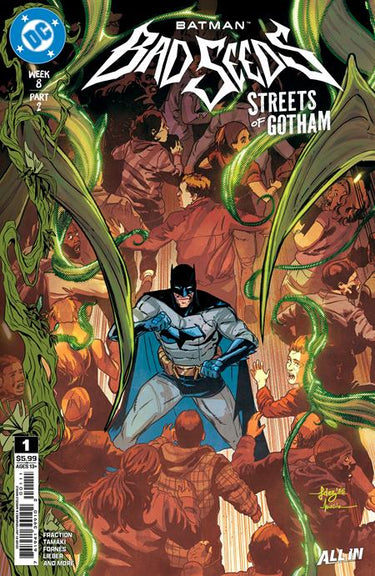 Batman Bad Seeds Streets of Gotham #1 comic book cover featuring Javi Fernandez's artwork, published by DC Comics.