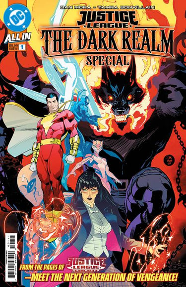 Cover of Justice League Dark Realm Special #1 comic by DC Comics, featuring Dan Mora’s vibrant illustrated artwork.